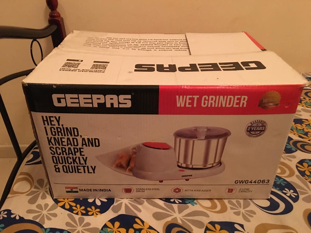 Geepas Wet grinder ( new used only 2 times).