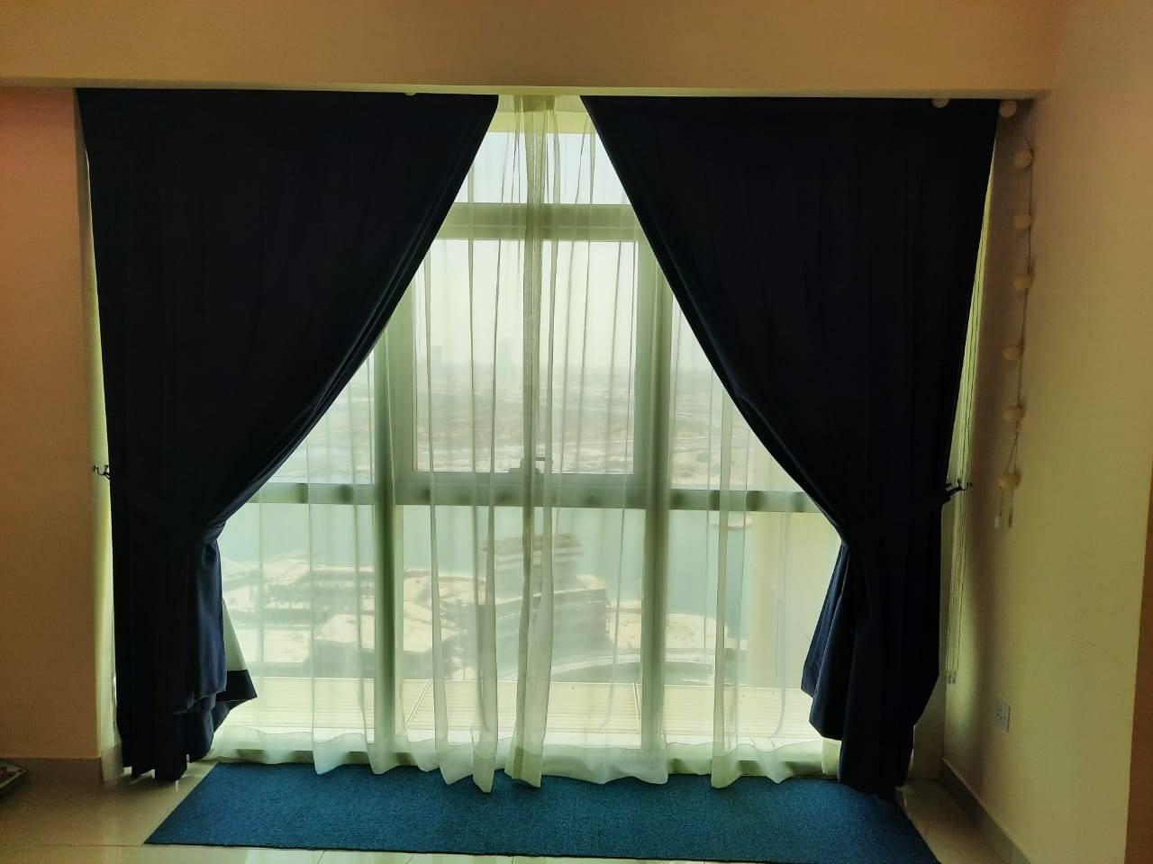 Curtain Blue -2