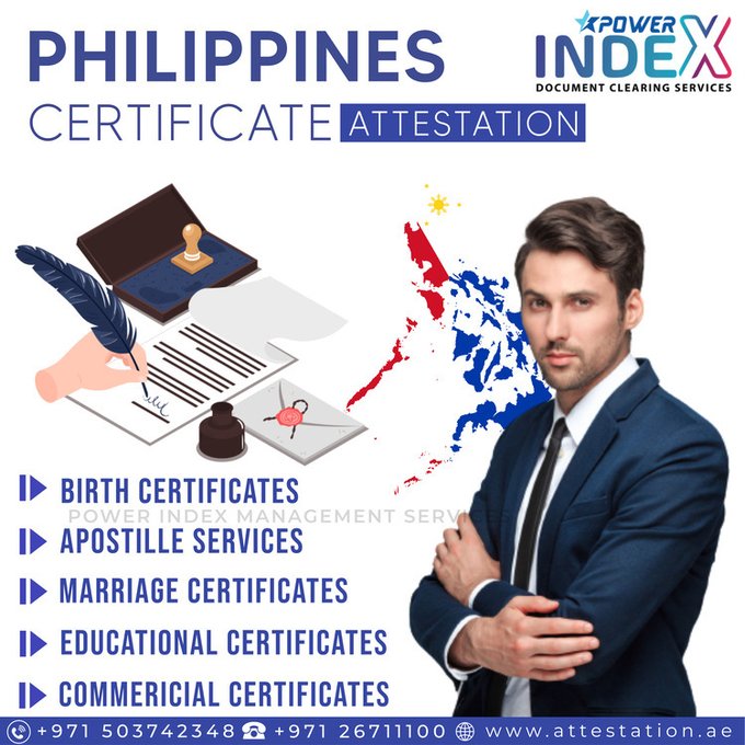 Philippine certificate attestation in UAE - Power index - S